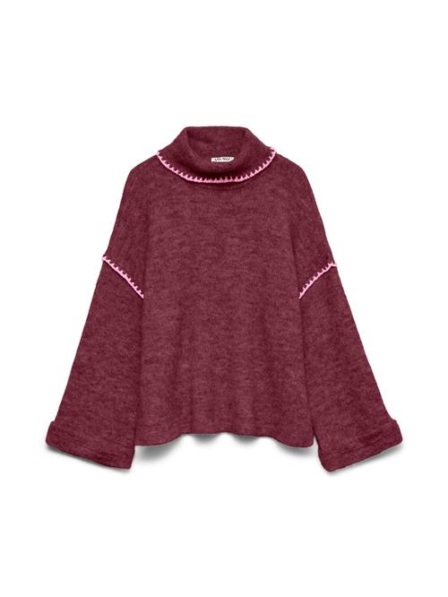 VERO MODA Pullover 'AWElla'  mørkerød