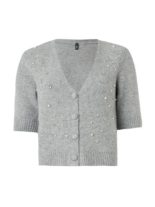 ONLY Cardigan 'ONLRene'  grå-meleret / perlehvid