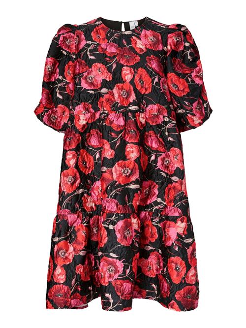 YAS Kjole 'YASPOPPINA'  lys pink / rød / sort