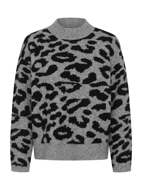 Kaffe Pullover 'Sandra'  grå-meleret / sort