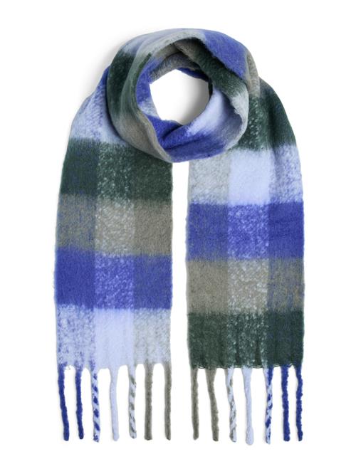 PIECES Sjal 'PCBEA'  blå / khaki / mørkegrøn / hvid