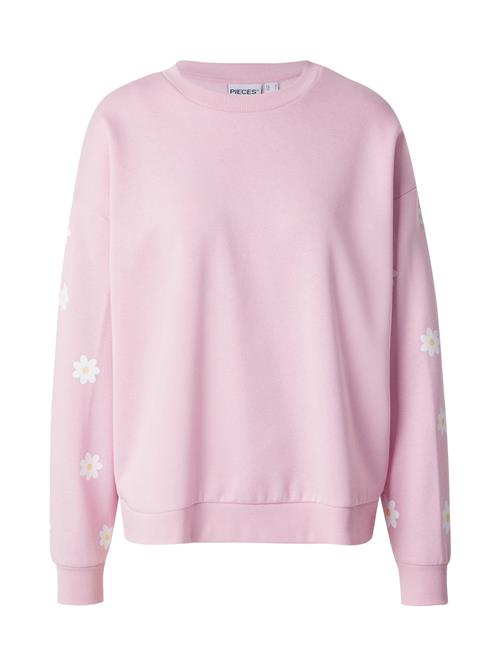 PIECES Sweatshirt 'PCKALINKA'  curry / lyserød / hvid