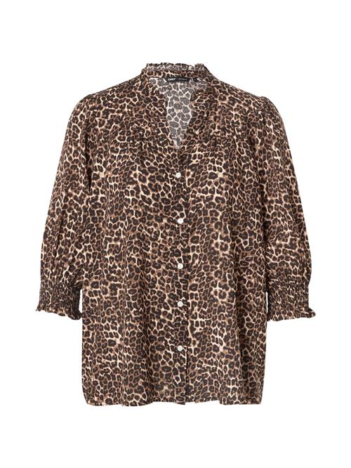 ONLY Bluse 'ONLRAYA'  mørkebeige / sort / hvid