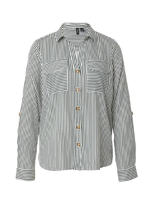 VERO MODA Bluse 'VMBUMPY'  gran / hvid