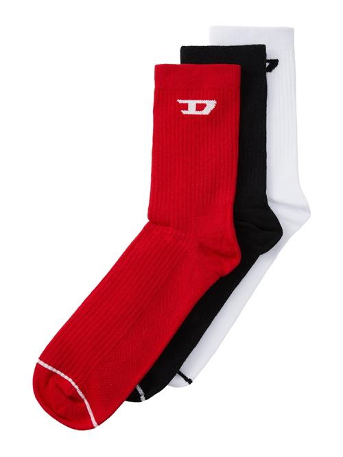 DIESEL Sokker  rød / sort / hvid