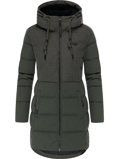 Ragwear Vinterfrakke 'Ashani'  mørkegrøn / sort