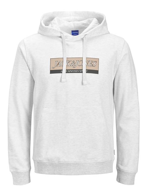 JACK & JONES Sweatshirt 'JORINWOOD'  lysebrun / grå / hvid