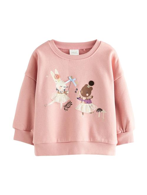 Next Sweatshirt  brun / lyserød / sort / hvid