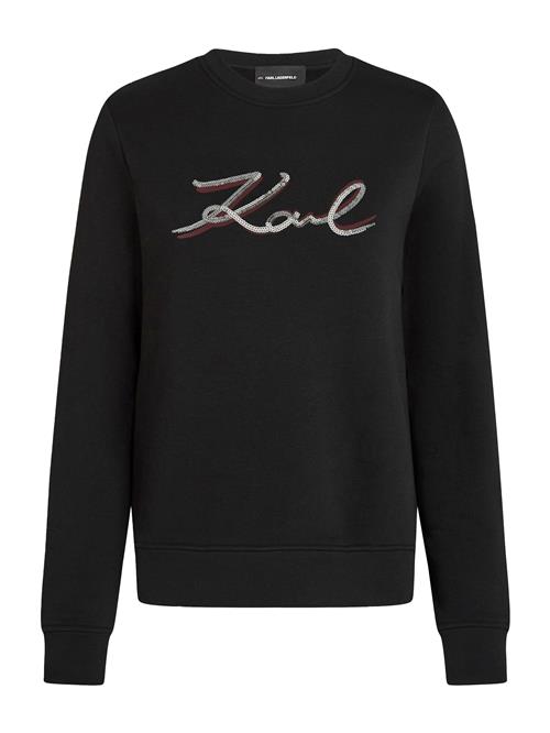 Karl Lagerfeld Sweatshirt  bordeaux / sort / sølv