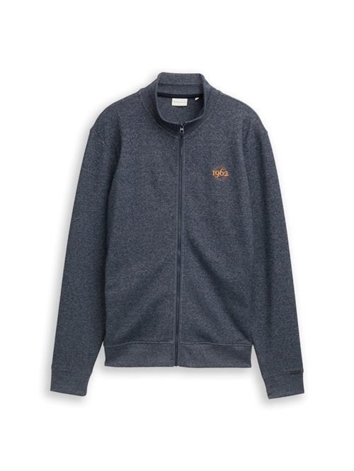 TOM TAILOR Sweatjakke  blå-meleret / orange