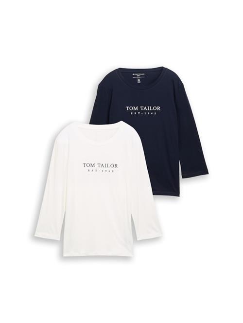 TOM TAILOR Shirts  navy / hvid