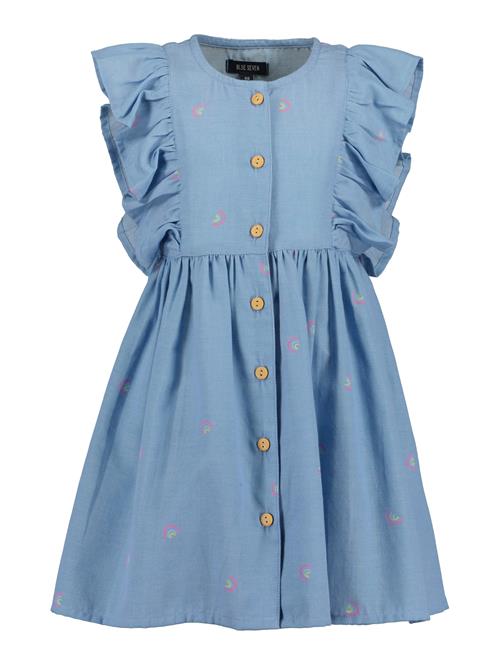 BLUE SEVEN Kjole  dueblå / gul / lilla / pink