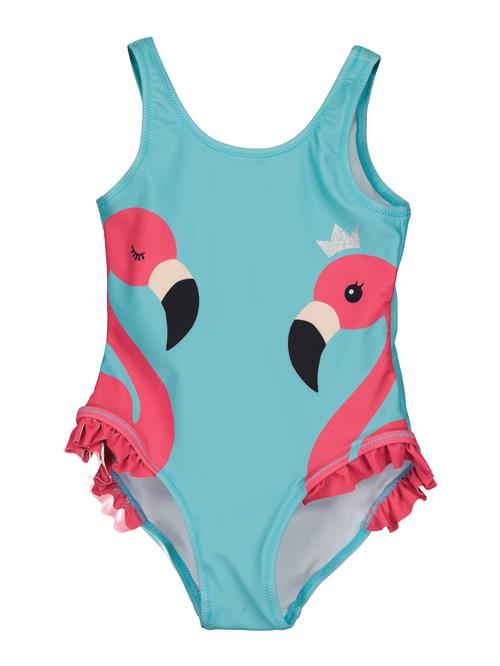 BLUE SEVEN Badedragt  aqua / pink / lyserød / sort