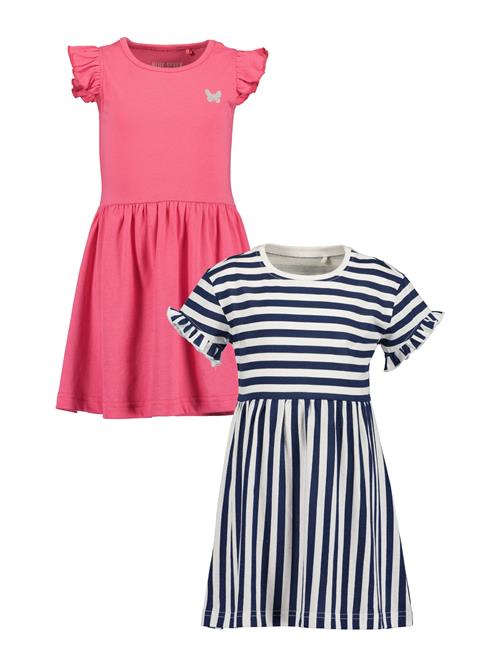 BLUE SEVEN Kjole  navy / pink / hvid