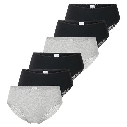 SCHIESSER Slip  grå-meleret / sort