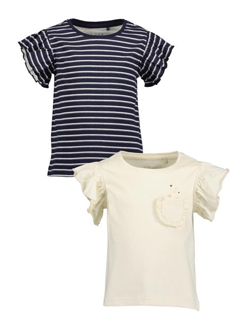 BLUE SEVEN Bluser & t-shirts  lysebeige / navy / lyseorange / hvid