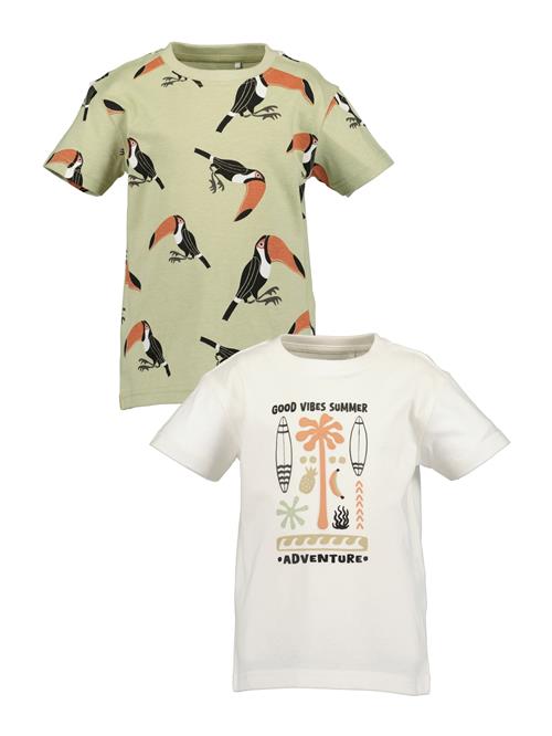 BLUE SEVEN Shirts  mint / orange / sort / hvid