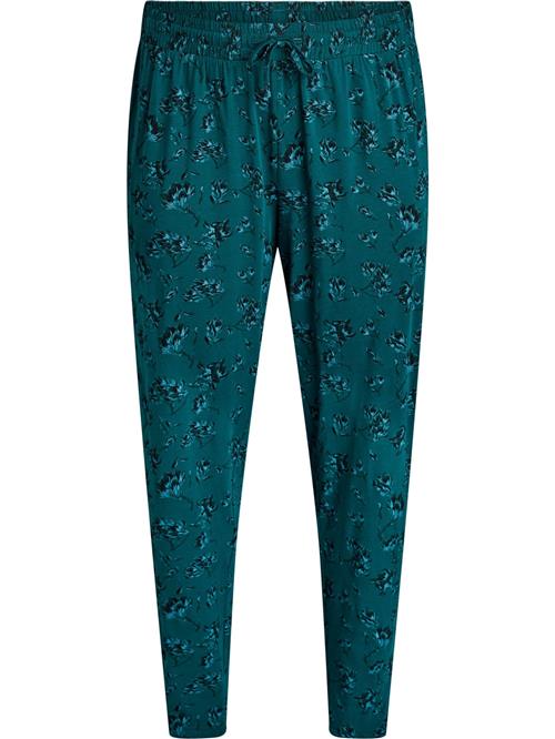 Zizzi Pyjamasbukser 'Mdana'  turkis / smaragd / mørkegrøn