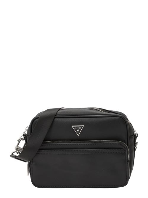GUESS Skuldertaske 'MILANO CROSSBODY DOUBLE ZIP'  sort