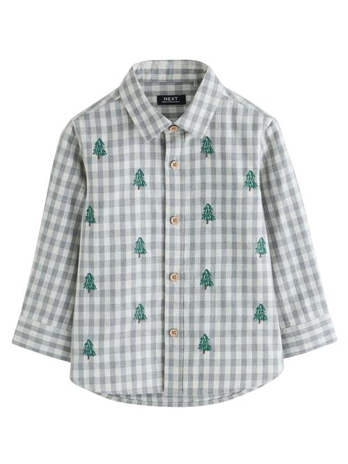 Next Skjorte  mørkegrå / grøn / hvid