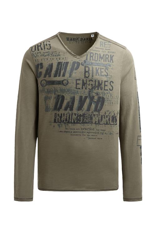 CAMP DAVID Bluser & t-shirts  grå / khaki