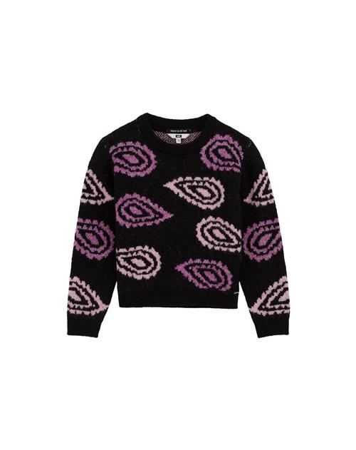 WE Fashion Pullover  lilla-meleret / rosé / sort