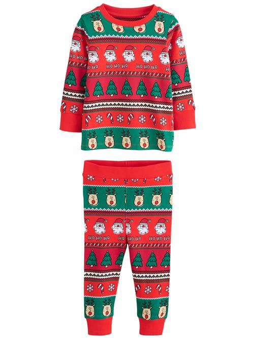 Next Nattøj  beige / mørkegrøn / rød / hvid