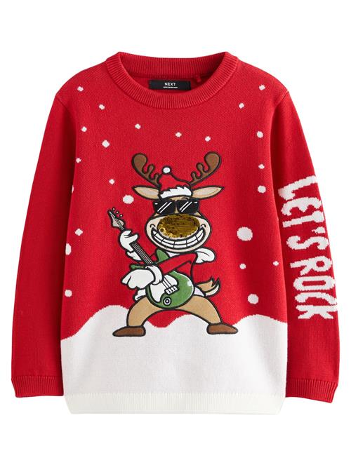 Next Pullover  grøn / rød / sort / uldhvid