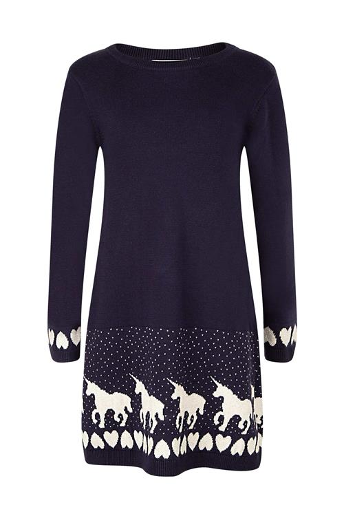 happy girls Kjole  navy / hvid