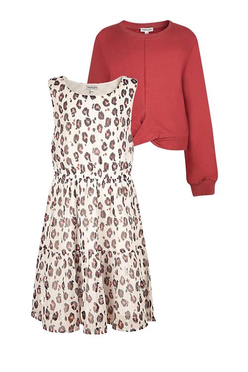 happy girls Sæt  brun / rød / hvid