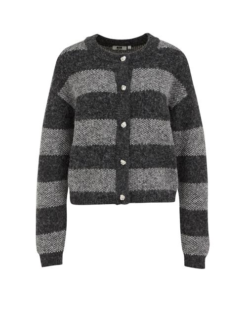 WE Fashion Cardigan  mørkegrå / grå-meleret