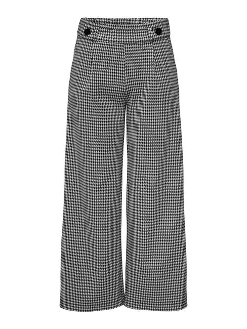 JDY Bukser med lægfolder 'JDYGEGGO MIA'  sort / hvid