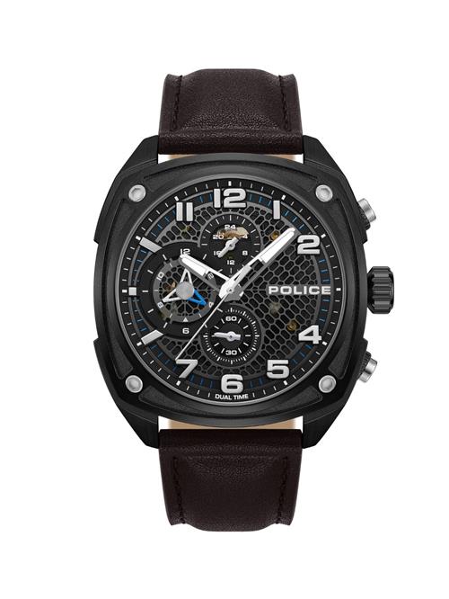 POLICE Analogt ur 'Portland'  mørkebrun / sort