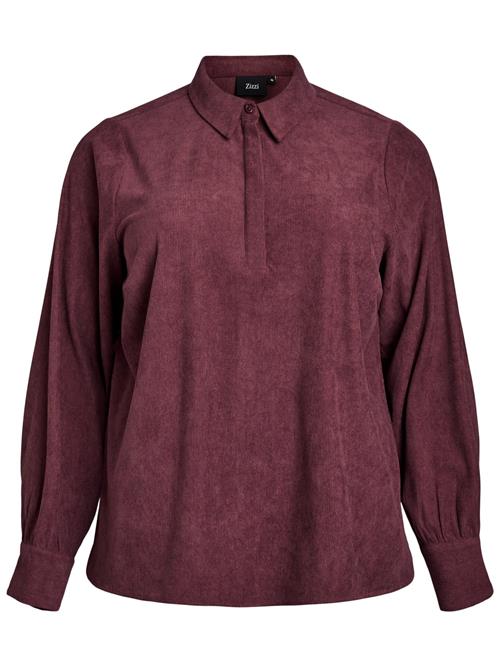 Zizzi Bluse 'Msurine'  mørkerød