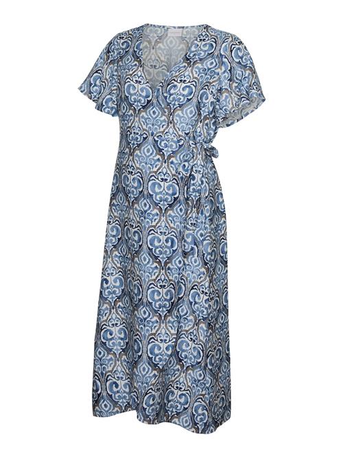 MAMALICIOUS Kjole 'MLLoinel'  blå / lyseblå / taupe / hvid