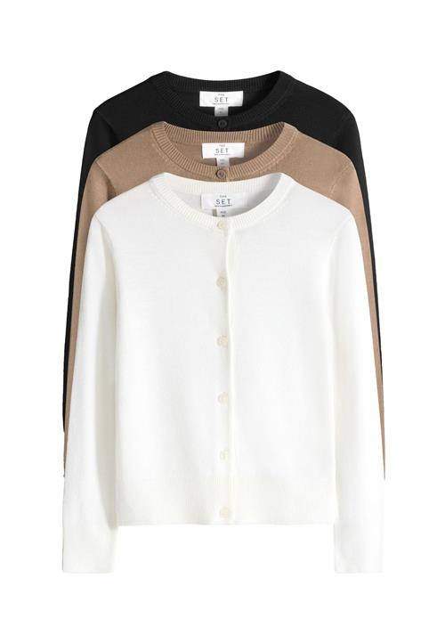 The Set Cardigan  brokade / sort / hvid