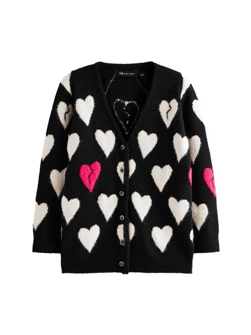 smALLSAINTS Cardigan  pink / sort / hvid