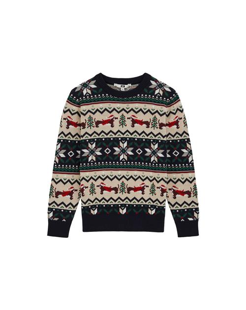 WE Fashion Pullover  beige / marin / gran / rød