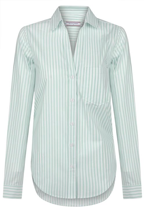 Felix Hardy Bluse  grøn / hvid