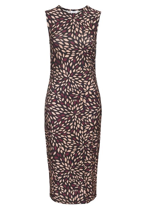 LASCANA Kjole  beige / vinrød / sort