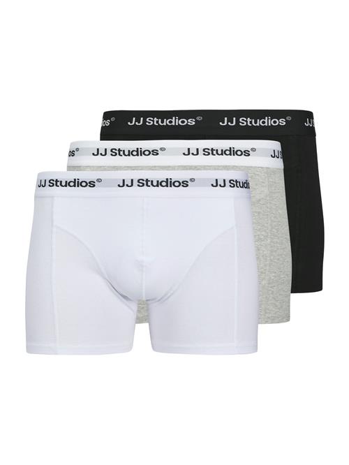 JACK & JONES Boksershorts 'JACSOHO'  grå-meleret / sort / hvid