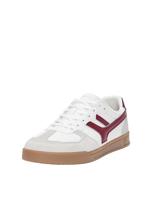 Pull&Bear Sneaker low  lysegrå / burgunder / hvid