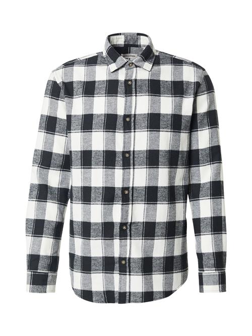 JACK & JONES Skjorte 'JWHJOSHUA'  sort / hvid