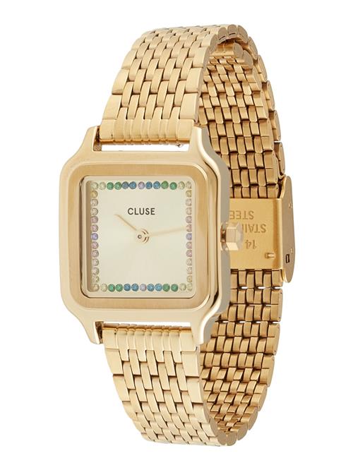 CLUSE Analogt ur  pastelgul / guld