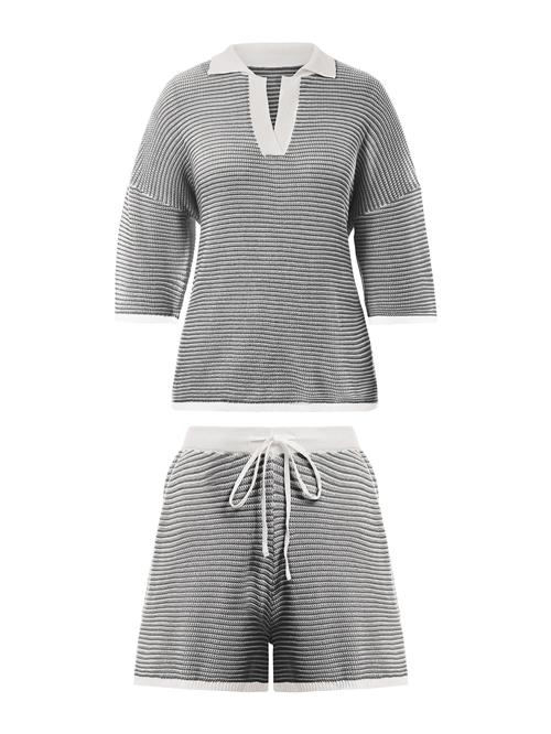 Imily Bela Buksedragt  lysegrå / sort