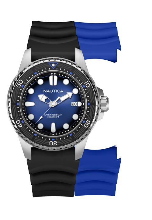 NAUTICA Analogt ur 'NCT SEA DIVE'  blå / sort / sølv