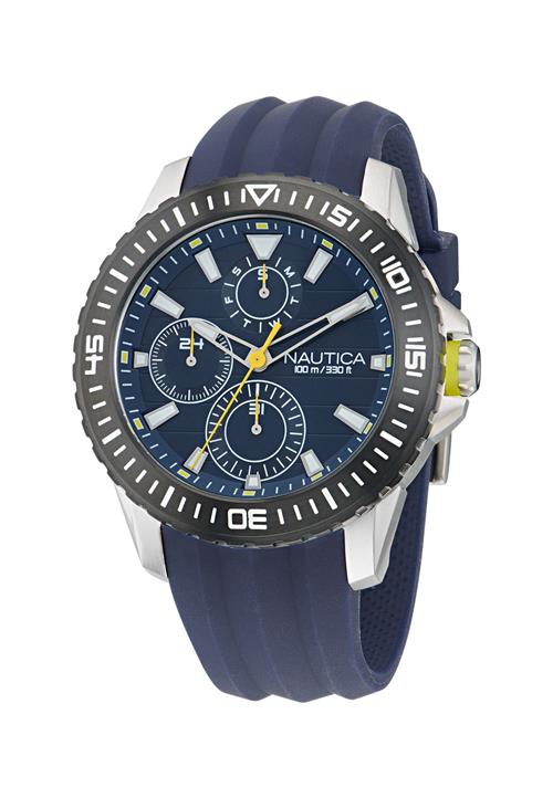 NAUTICA Analogt ur 'NST'  navy / gul / hvid
