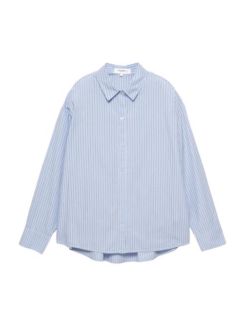 Pull&Bear Bluse  navy / lyseblå / hvid