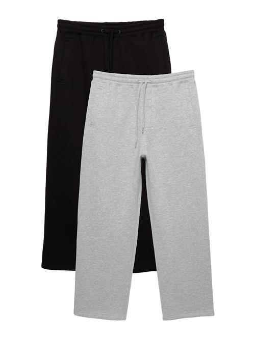 Pull&Bear Bukser  lysegrå / sort