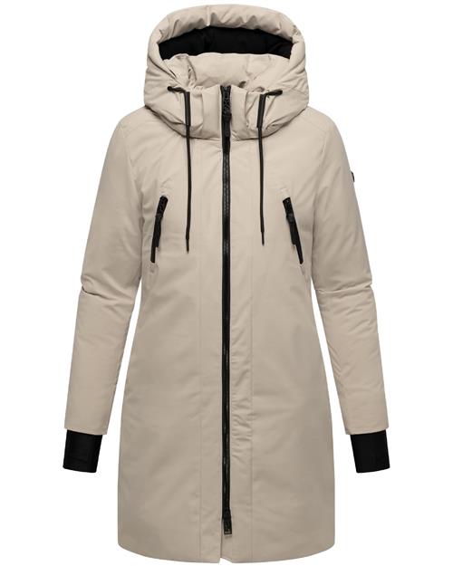 NAVAHOO Vinterfrakke 'Winterzart 14'  beige / sort